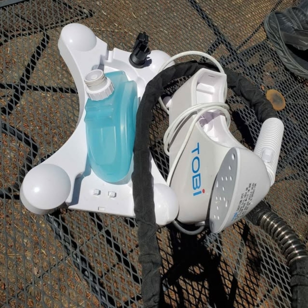 Tobi White and Aqua Fabric Steamer - Picture 4 of 6